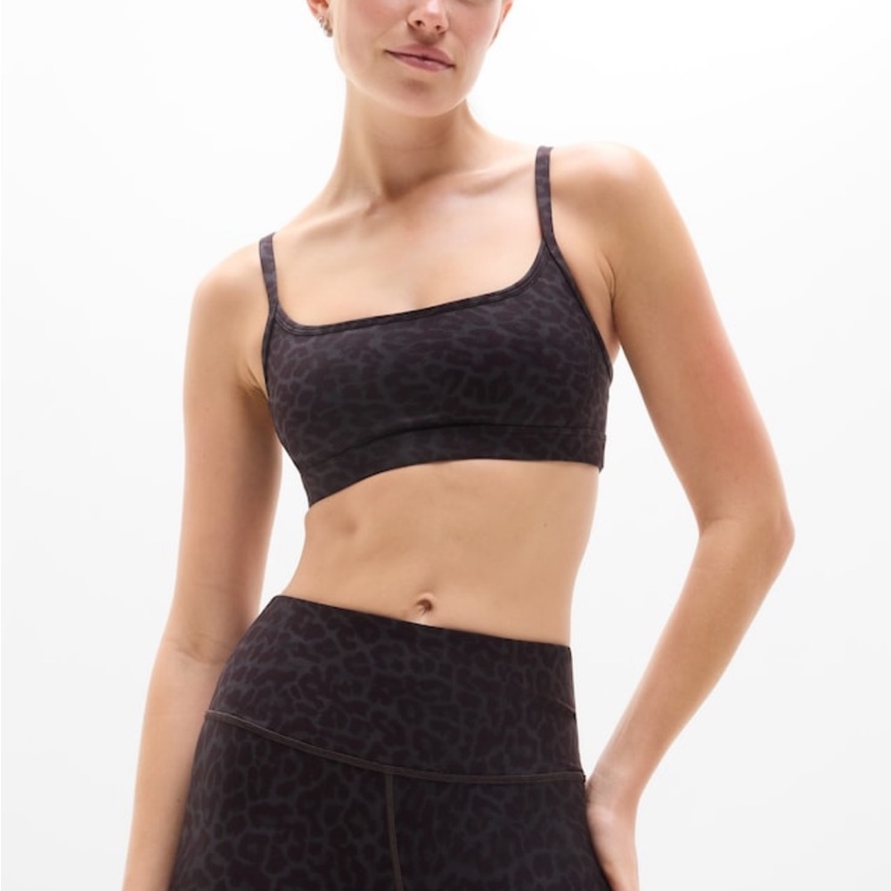 Black Leopard Print Athleta Sports bra